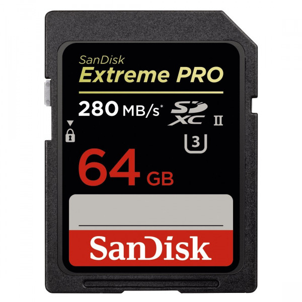 SanDisk Extreme Pro SDXC 64GB bis zu 280 MB/Sek, Class 10, U3 Speicherkarte-32